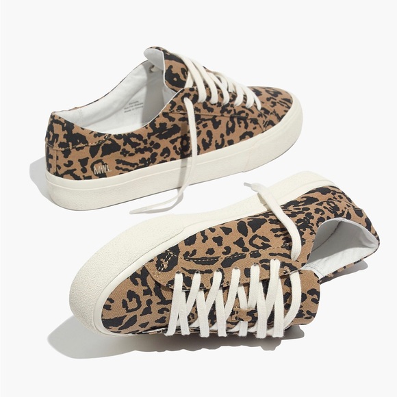 Madewell Shoes - Madewell Sidewalk Low-Top Leopard Print Recycled Canvas Sneaker Size 8.5